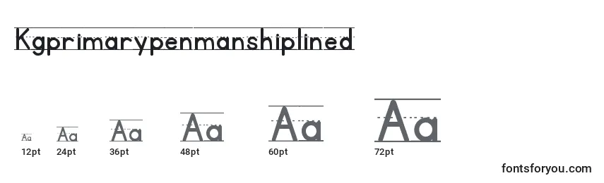 Kgprimarypenmanshiplined Font Sizes