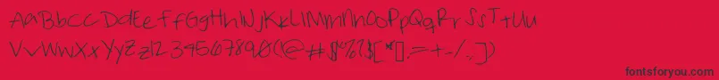 Takemetuesday Font – Black Fonts on Red Background