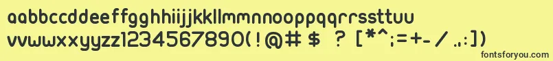 UbuntuTitleFr1.1 Font – Black Fonts on Yellow Background
