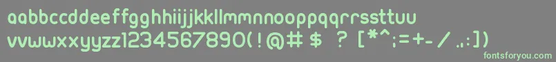 UbuntuTitleFr1.1 Font – Green Fonts on Gray Background