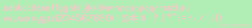 Шрифт UbuntuTitleFr1.1 – розовые шрифты на зелёном фоне