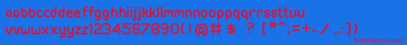 UbuntuTitleFr1.1 Font – Red Fonts on Blue Background