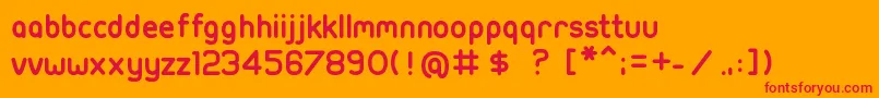 UbuntuTitleFr1.1 Font – Red Fonts on Orange Background