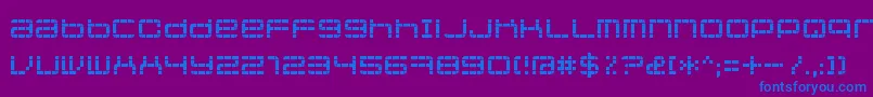 Jethosepixel-Schriftart – Blaue Schriften auf violettem Hintergrund