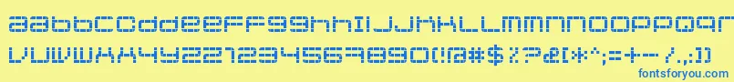 Jethosepixel Font – Blue Fonts on Yellow Background