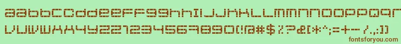 Jethosepixel Font – Brown Fonts on Green Background