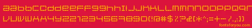 Jethosepixel Font – Orange Fonts on Red Background