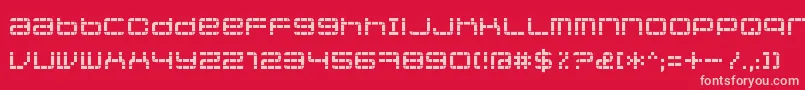 Jethosepixel Font – Pink Fonts on Red Background