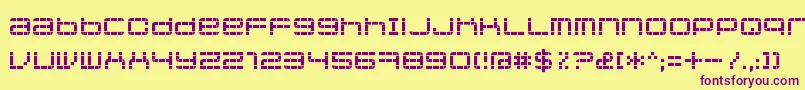 Jethosepixel Font – Purple Fonts on Yellow Background