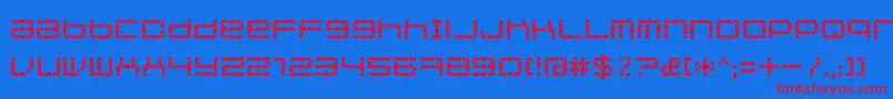 Jethosepixel-Schriftart – Rote Schriften auf blauem Hintergrund