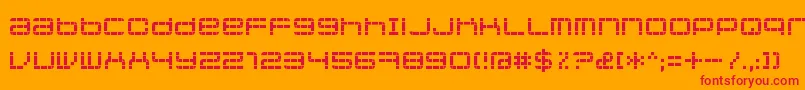 Jethosepixel Font – Red Fonts on Orange Background