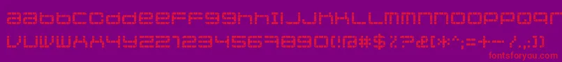 Jethosepixel-Schriftart – Rote Schriften auf violettem Hintergrund