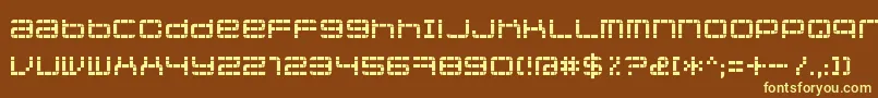 Jethosepixel Font – Yellow Fonts on Brown Background