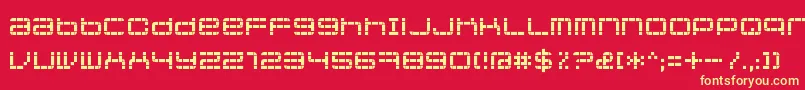 Jethosepixel Font – Yellow Fonts on Red Background