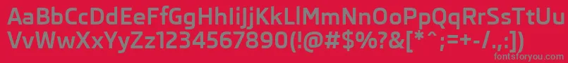 SkodaProBold Font – Gray Fonts on Red Background