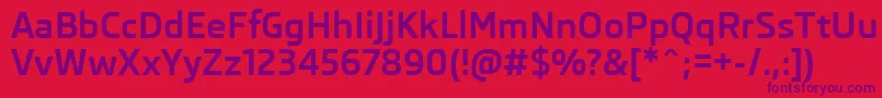 SkodaProBold Font – Purple Fonts on Red Background