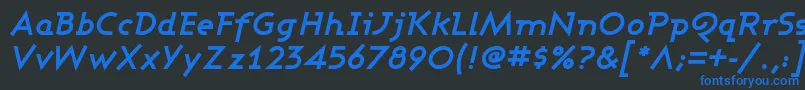 Ashboi Font – Blue Fonts on Black Background