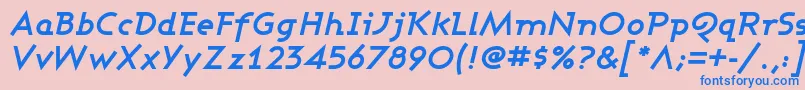 Ashboi Font – Blue Fonts on Pink Background