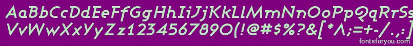 Ashboi Font – Green Fonts on Purple Background