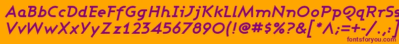 Ashboi Font – Purple Fonts on Orange Background