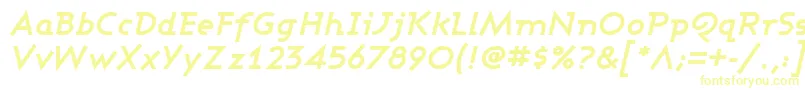 Ashboi Font – Yellow Fonts on White Background