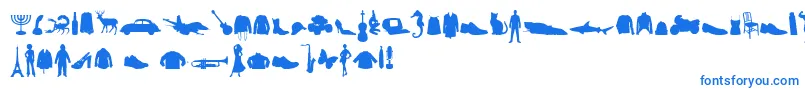 MixedSilhouettesFreeVol2-Schriftart – Blaue Schriften
