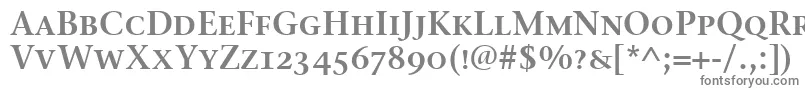 StoneSerifSemScItcTtSemi-fontti – harmaat kirjasimet valkoisella taustalla