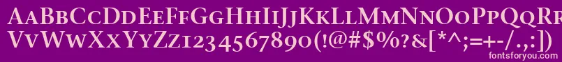 StoneSerifSemScItcTtSemi Font – Pink Fonts on Purple Background