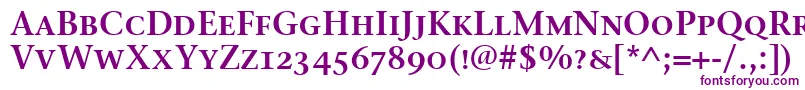 StoneSerifSemScItcTtSemi Font – Purple Fonts on White Background