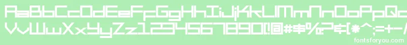 フォントSfSquareHeadBold – 緑の背景に白い文字