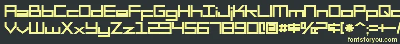 Шрифт SfSquareHeadBold – жёлтые шрифты на чёрном фоне