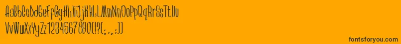 Arkara Font – Black Fonts on Orange Background