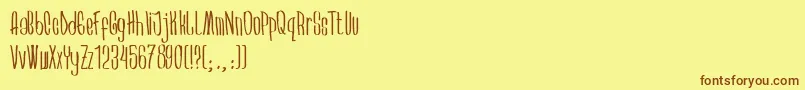 Arkara Font – Brown Fonts on Yellow Background