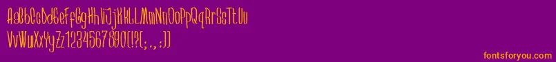 Arkara Font – Orange Fonts on Purple Background