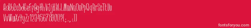 Arkara Font – Pink Fonts on Red Background