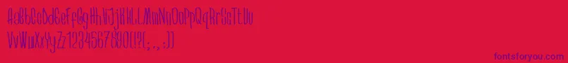 Arkara Font – Purple Fonts on Red Background