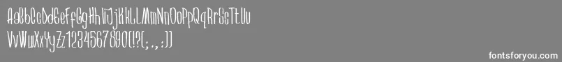 Arkara-Schriftart – Weiße Schriften auf grauem Hintergrund