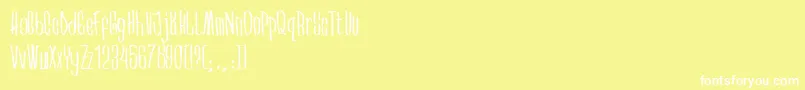 Arkara Font – White Fonts on Yellow Background