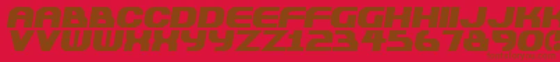 Plastiqu Font – Brown Fonts on Red Background