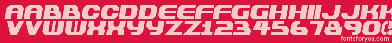 Plastiqu Font – Pink Fonts on Red Background
