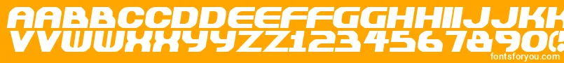Plastiqu Font – White Fonts on Orange Background
