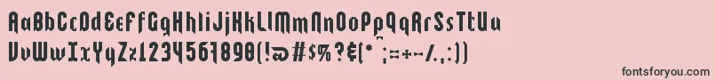 Kebab... Font – Black Fonts on Pink Background