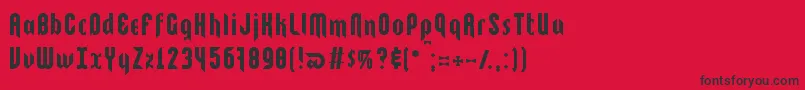 Kebab... Font – Black Fonts on Red Background