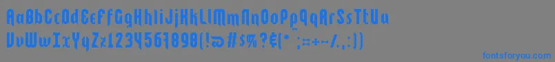 Kebab... Font – Blue Fonts on Gray Background