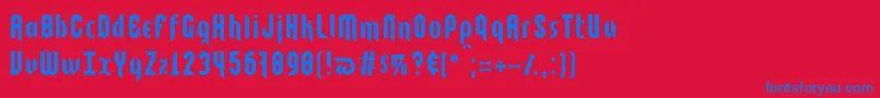 Kebab... Font – Blue Fonts on Red Background