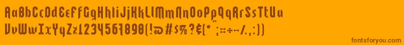 Kebab... Font – Brown Fonts on Orange Background