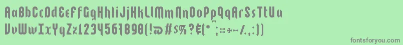 Kebab... Font – Gray Fonts on Green Background