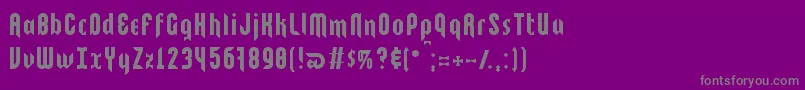 Czcionka Kebab... – szare czcionki na fioletowym tle