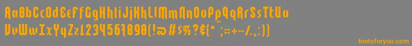 Kebab... Font – Orange Fonts on Gray Background