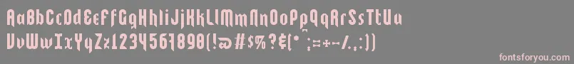 Kebab... Font – Pink Fonts on Gray Background